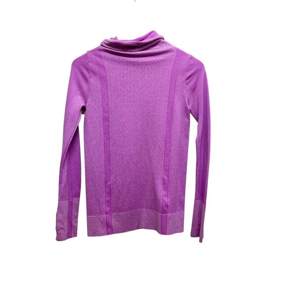 Under Armour Pinkish Purple Threadborne Heatgear Fitted Top Size XS - Picture 3 of 4